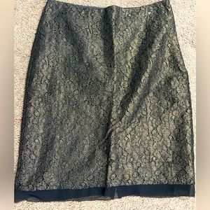 Ann Taylor skirt, gold and black size 2p